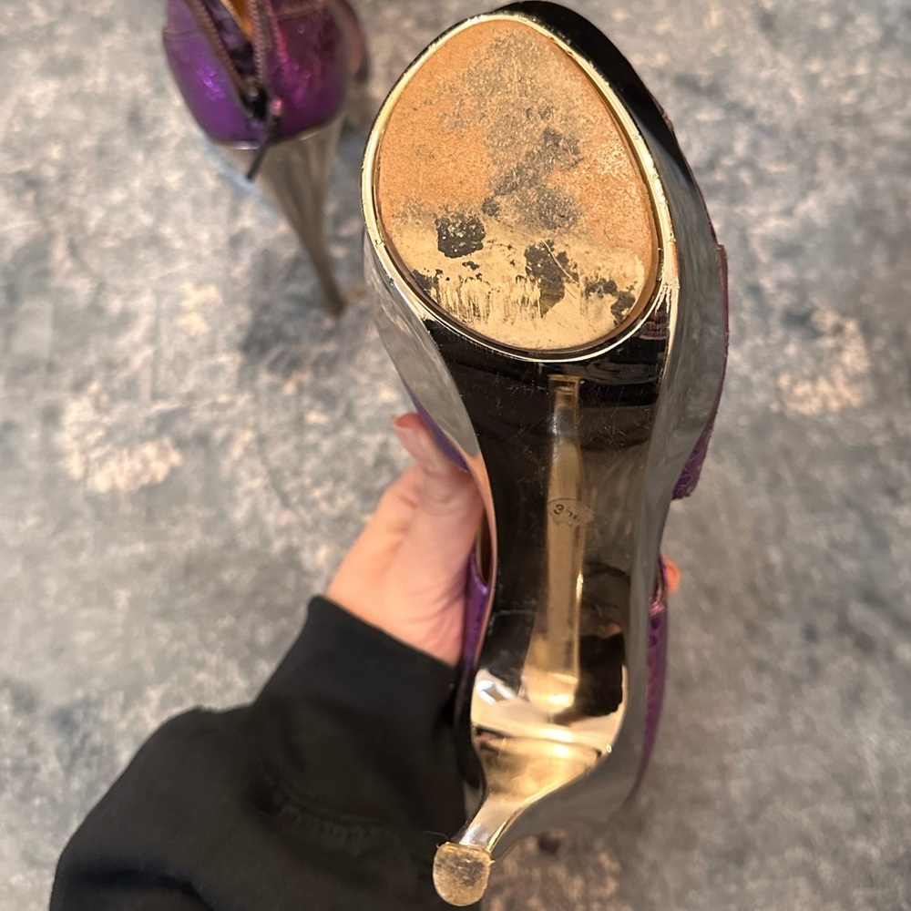 Giuseppe Zanotti Python Skin Platform Pumps Rare … - image 8